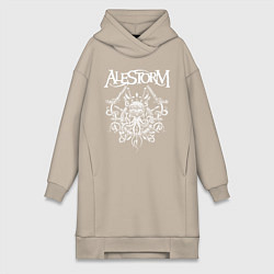 Женское худи-платье Alestorm: Pirate Bay, цвет: миндальный
