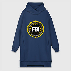 Женское худи-платье FBI Departament, цвет: тёмно-синий