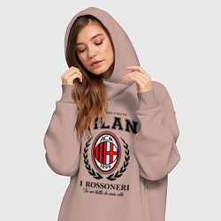Женское худи-платье Milan: I Rossoneri, цвет: пыльно-розовый — фото 2