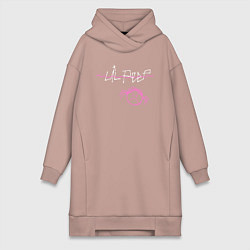Женское худи-платье Lil Peep, цвет: пыльно-розовый