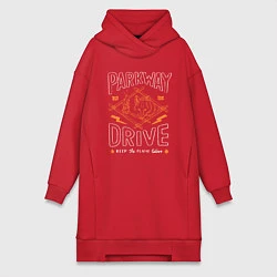 Женское худи-платье Parkway Drive: Keep the flame alive, цвет: красный