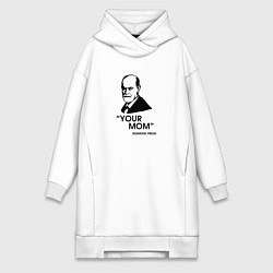 Женское худи-платье Your Mom, цвет: белый