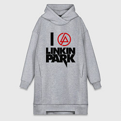 Женская толстовка-платье I love Linkin Park