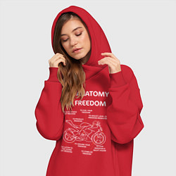 Женское худи-платье The Anatomy of Freedom, цвет: красный — фото 2