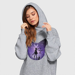 Женское худи-платье Pretty Soldier Sailor Moon, цвет: меланж — фото 2