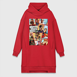 Женское худи-платье GTA 5: Stories, цвет: красный