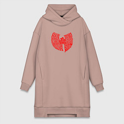 Женское худи-платье WU TANG CLAN, цвет: пыльно-розовый