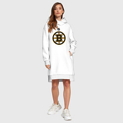 Женское худи-платье Boston Bruins NHL, цвет: белый — фото 2