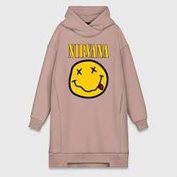 Женское худи-платье NIRVANA, цвет: пыльно-розовый