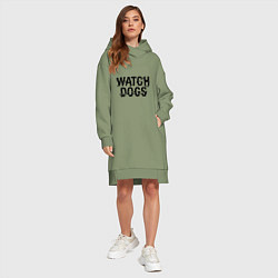 Женское худи-платье Watch Dogs, цвет: авокадо — фото 2