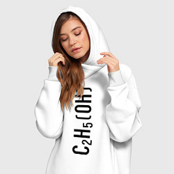 Женское худи-платье C2H5OH, цвет: белый — фото 2
