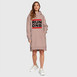 Женское худи-платье RUN DNB, цвет: пыльно-розовый — фото 2