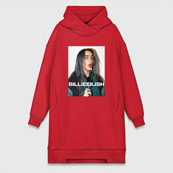 Женское худи-платье Billie Eilish, цвет: красный