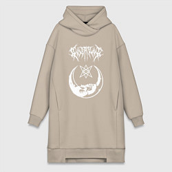 Женское худи-платье GHOSTEMANE НА СПИНЕ, цвет: миндальный