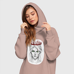 Женское худи-платье Цирилла, цвет: пыльно-розовый — фото 2