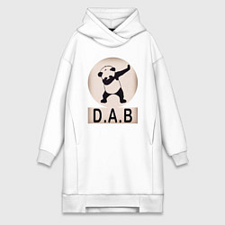 Женское худи-платье DAB Panda, цвет: белый