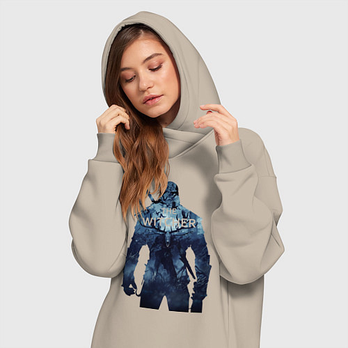 Женская толстовка-платье THE WITCHER / Миндальный – фото 3