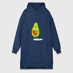 Женская толстовка-платье Аовокадо любовь