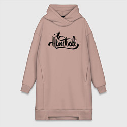 Женская толстовка-платье Handball lettering