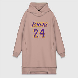 Женское худи-платье Lakers 24, цвет: пыльно-розовый
