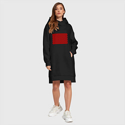 Женское худи-платье Кубики, цвет: черный — фото 2