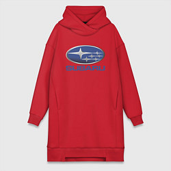 Женское худи-платье SUBARU, цвет: красный