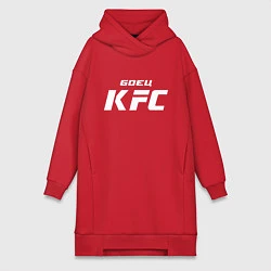 Женское худи-платье Боец KFC, цвет: красный