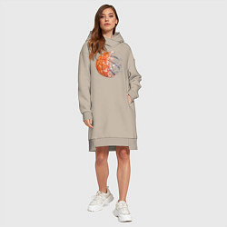 Женское худи-платье BasketBall, цвет: миндальный — фото 2