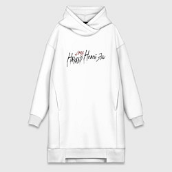 Женское худи-платье Джизус тур, цвет: белый