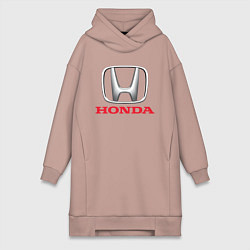 Женское худи-платье HONDA, цвет: пыльно-розовый