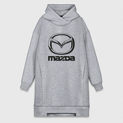 Женское худи-платье MAZDA LOGO, цвет: меланж