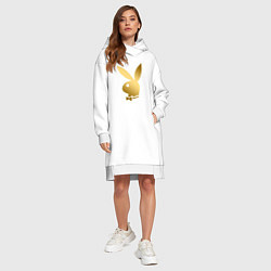 Женское худи-платье PLAYBOY GOLD, цвет: белый — фото 2