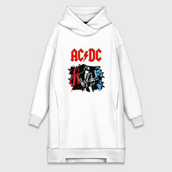 Женское худи-платье ACDC, цвет: белый