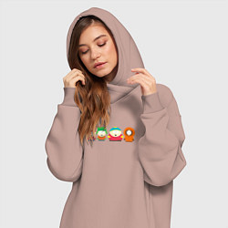 Женское худи-платье South Park Саус Парк, цвет: пыльно-розовый — фото 2