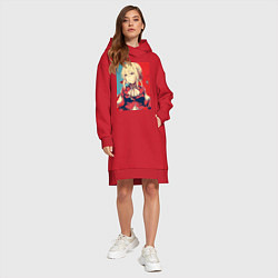 Женское худи-платье Вайолет Эвергарден, цвет: красный — фото 2
