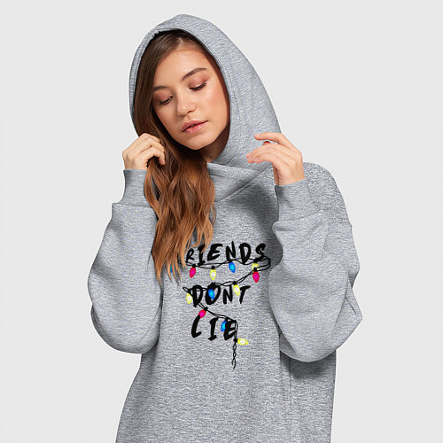 Женская толстовка-платье Friends dont lie / Меланж – фото 3