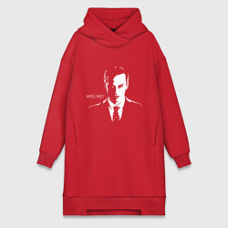 Женское худи-платье Moriarty: Miss me?, цвет: красный