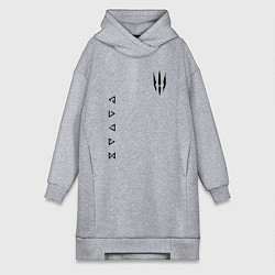 Женское худи-платье ВЕДЬМАК, цвет: меланж