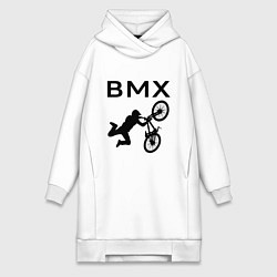 Женское худи-платье Велоспорт BMX Z, цвет: белый