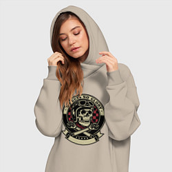 Женское худи-платье No guts no glory, цвет: миндальный — фото 2