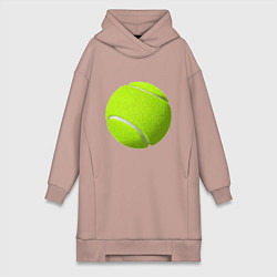 Женское худи-платье Теннис, цвет: пыльно-розовый