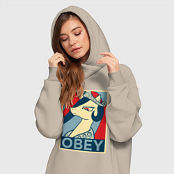 Женское худи-платье Trixie OBEY, цвет: миндальный — фото 2
