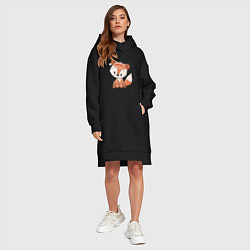 Женское худи-платье Лисенок, цвет: черный — фото 2