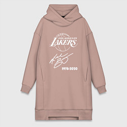 Женское худи-платье КОБИ БРАЙАНТ АВТОГРАФ, цвет: пыльно-розовый