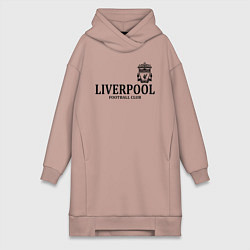 Женское худи-платье Liverpool FC, цвет: пыльно-розовый