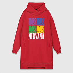 Женское худи-платье Nirvana, цвет: красный