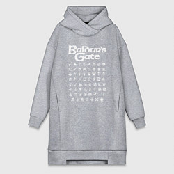 Женское худи-платье BALDURS GATE, цвет: меланж