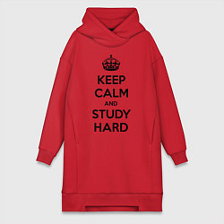 Женская толстовка-платье Keep Calm & Study Hard