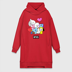 Женская толстовка-платье BT21