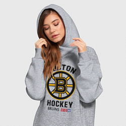 Женское худи-платье BOSTON BRUINS NHL, цвет: меланж — фото 2